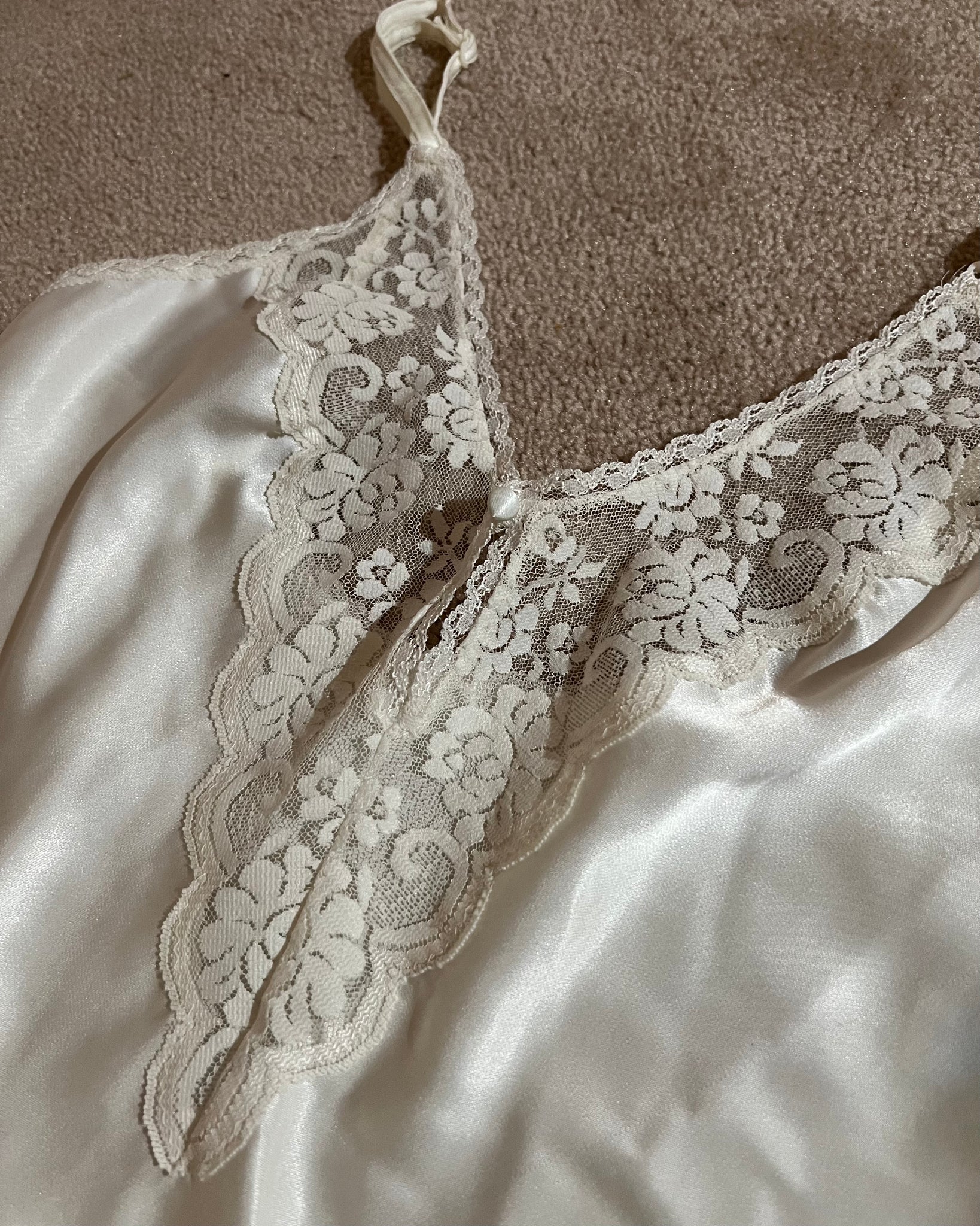 Ivory Satin Lace Camisole (Size 34)