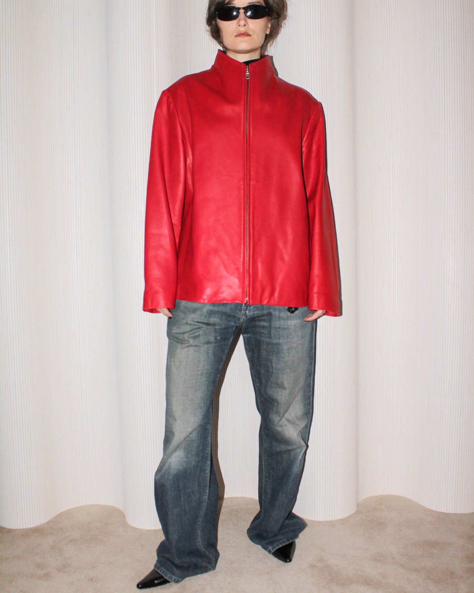 Red Leather Jacket (Womens XL)