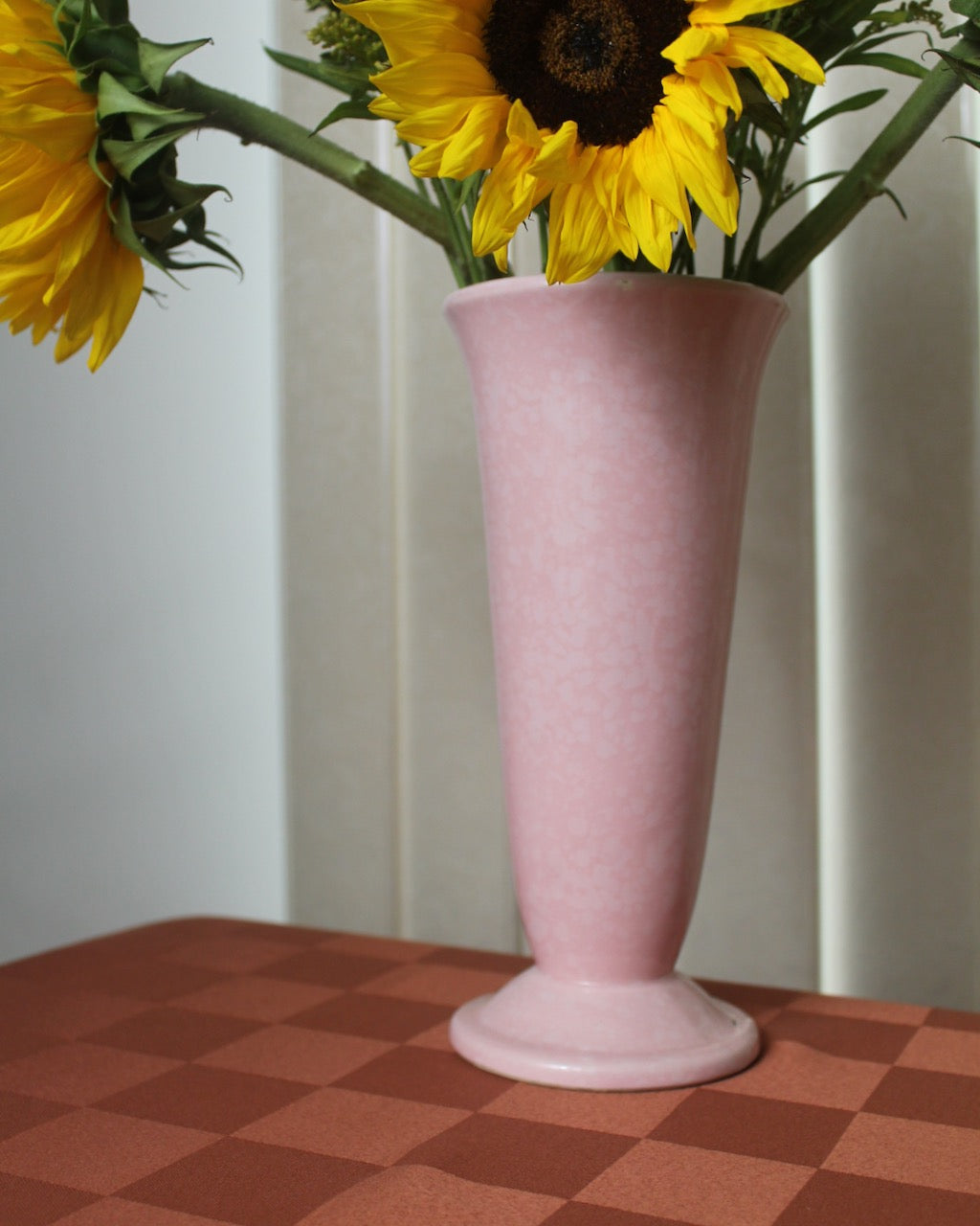 50s Imperial Marbled Pink Ceramic Vase