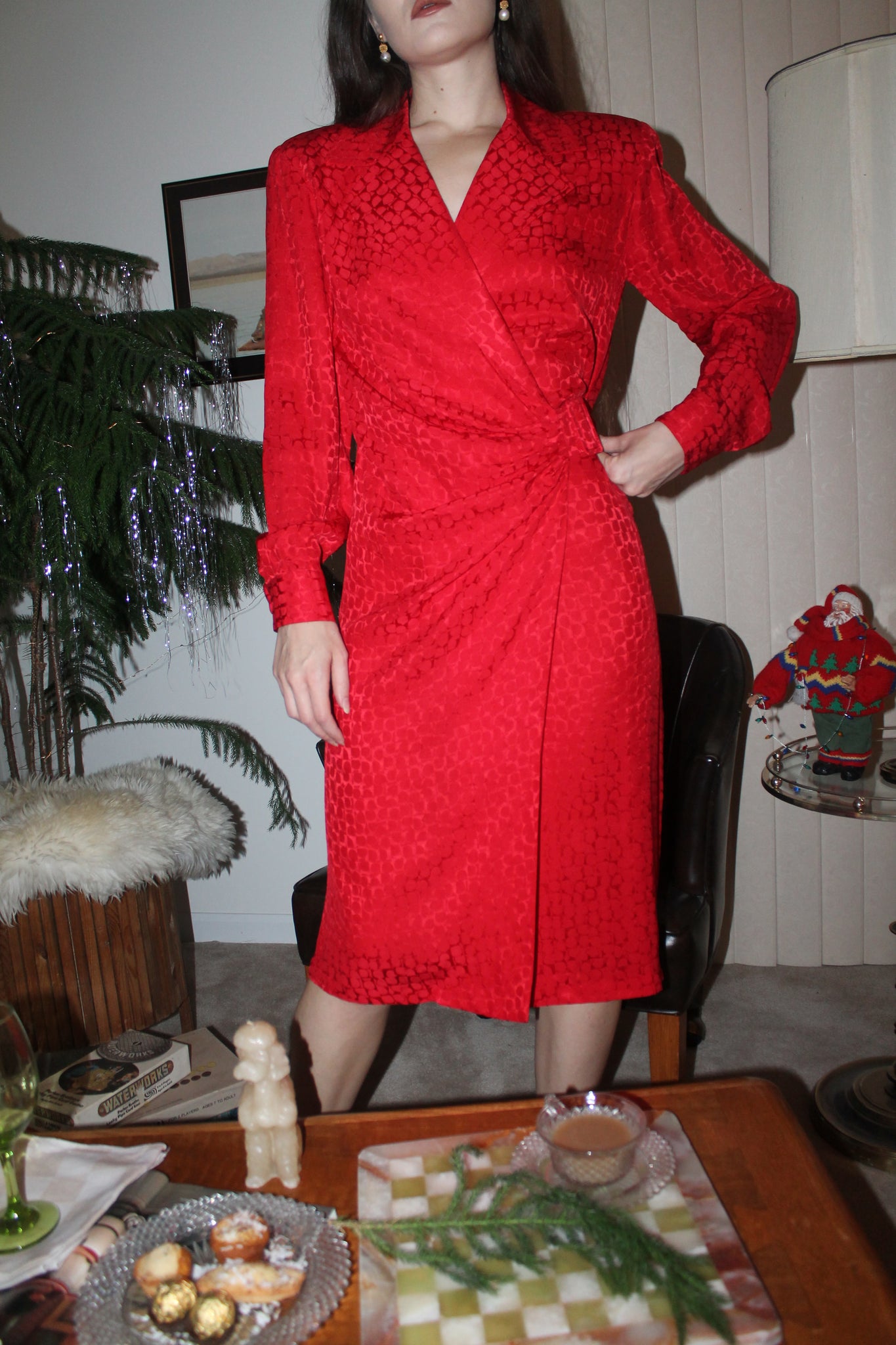 80s Liz Claiborne 100% SILK Wrap Dress (Fits 4/6)