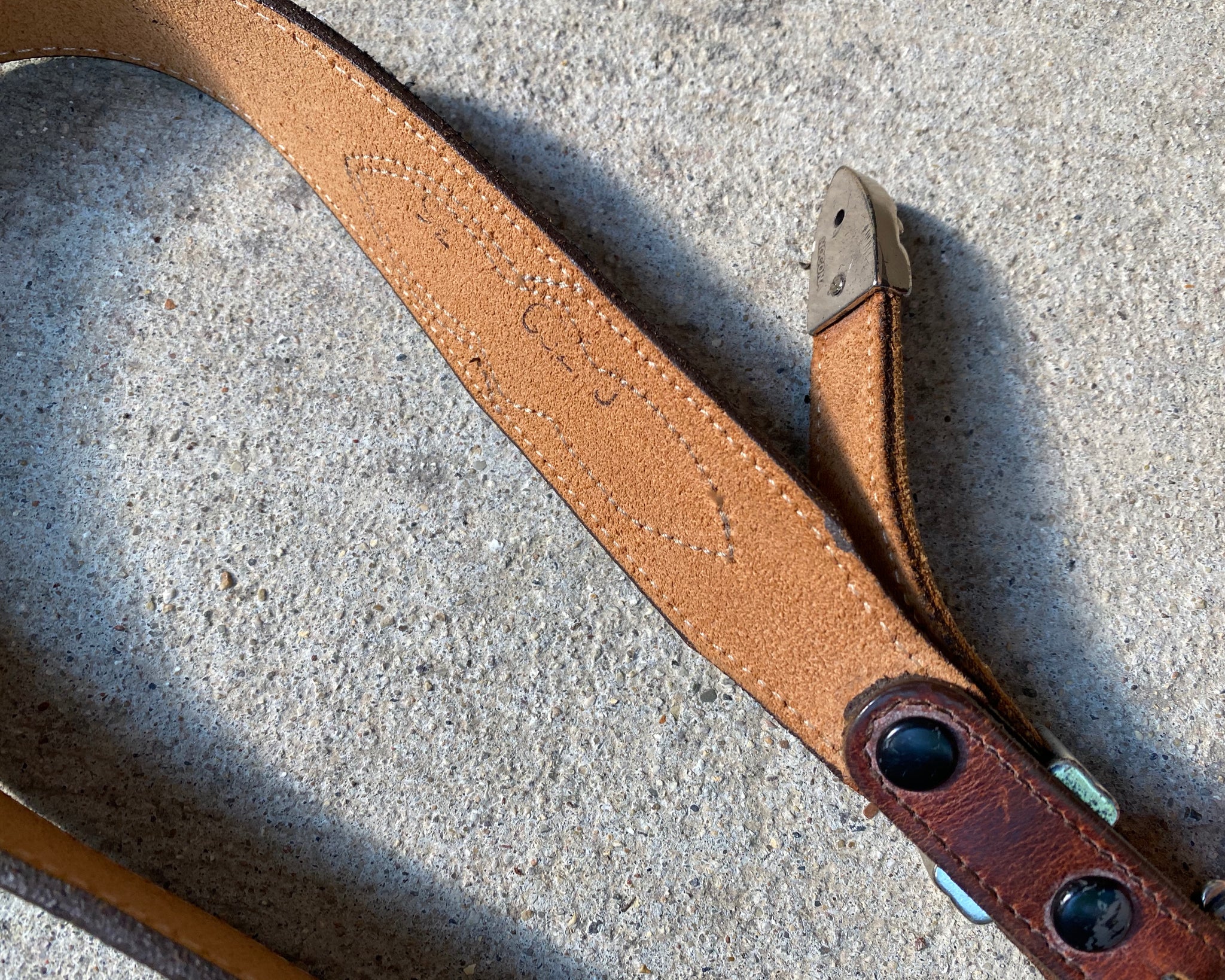 Vintage Leather Western Belt