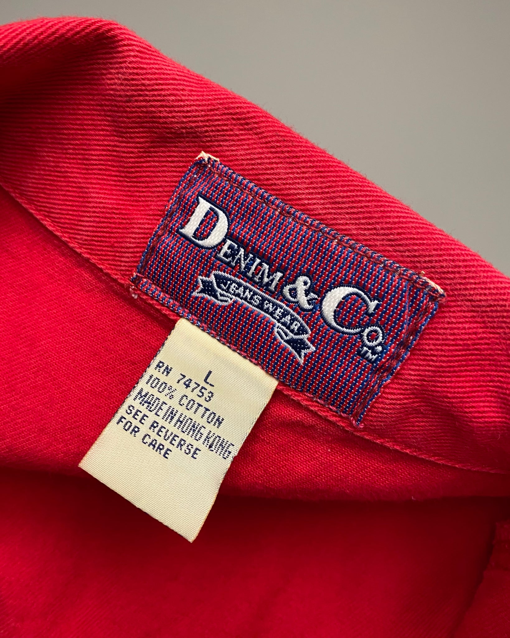 Red Denim Chore Vest (size L)