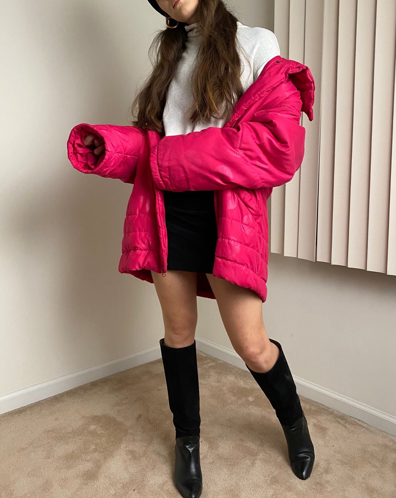 Hot Pink Puffer Jacket (size M)