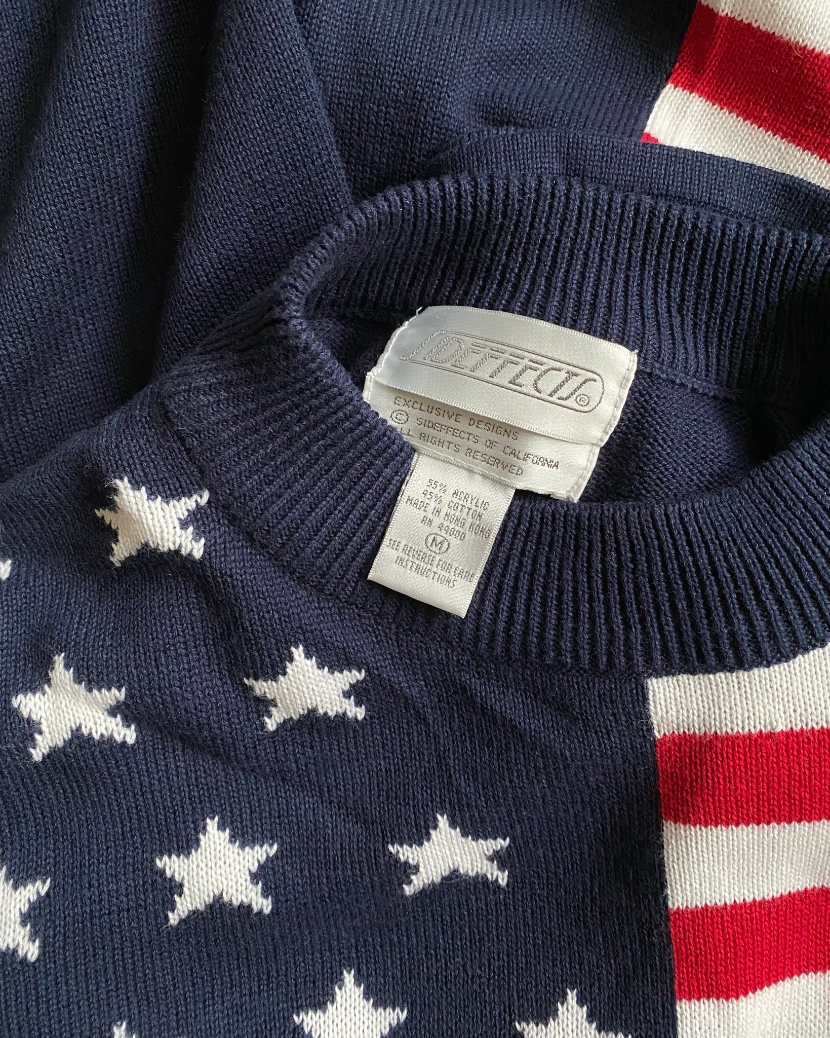 80s Sideffects American Flag Sweater (Size M)