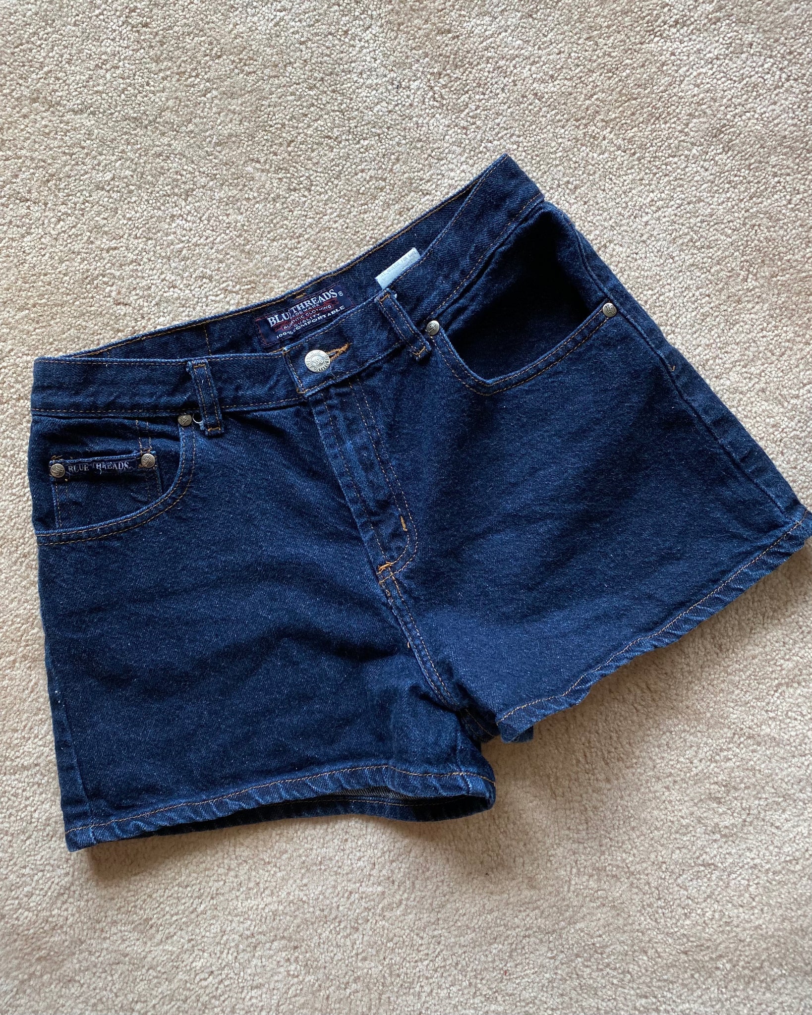 90s Dark Wash Cotton Denim Shorts (fits 4/6)
