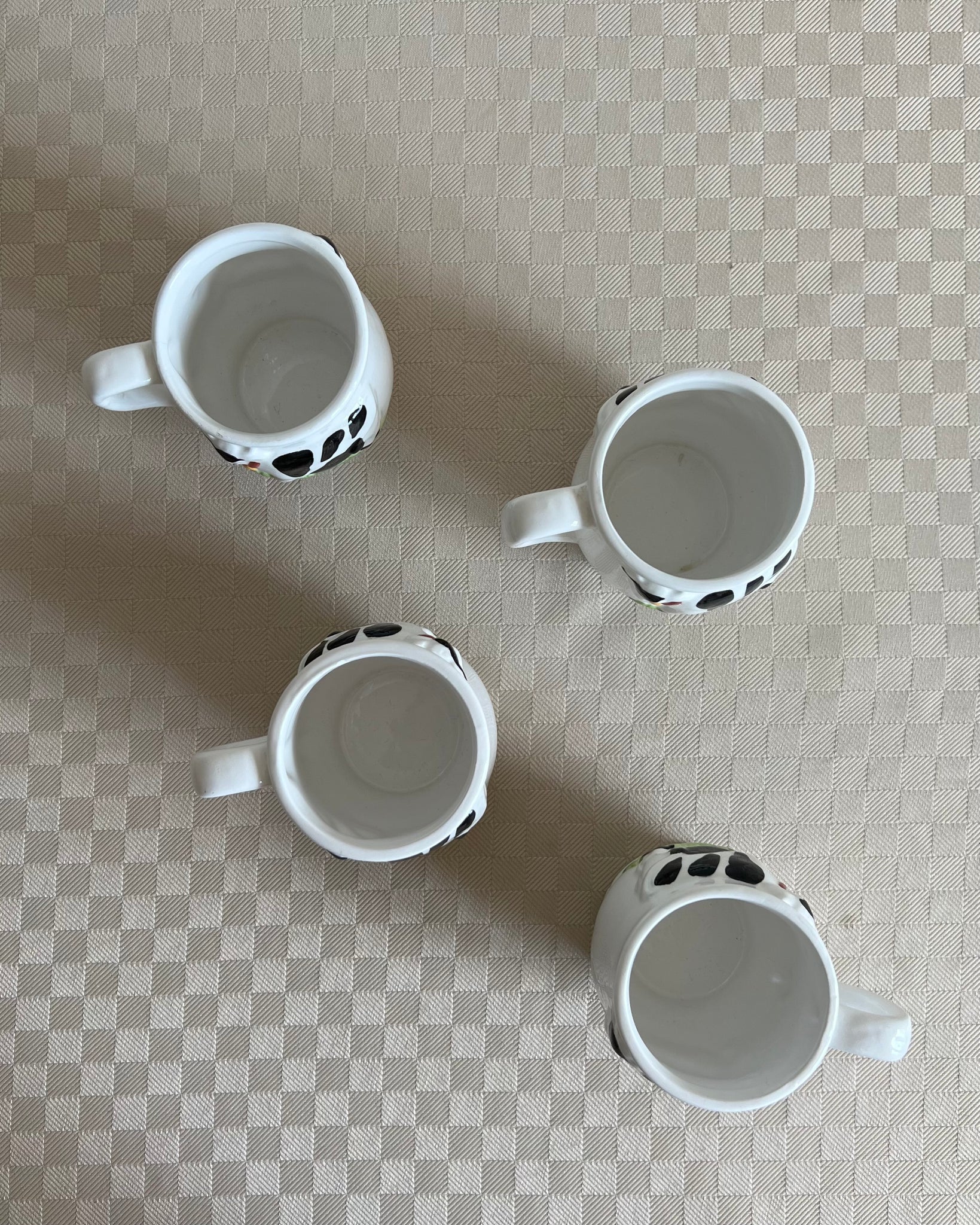 Ceramic Cow Mugs (Set of 4)