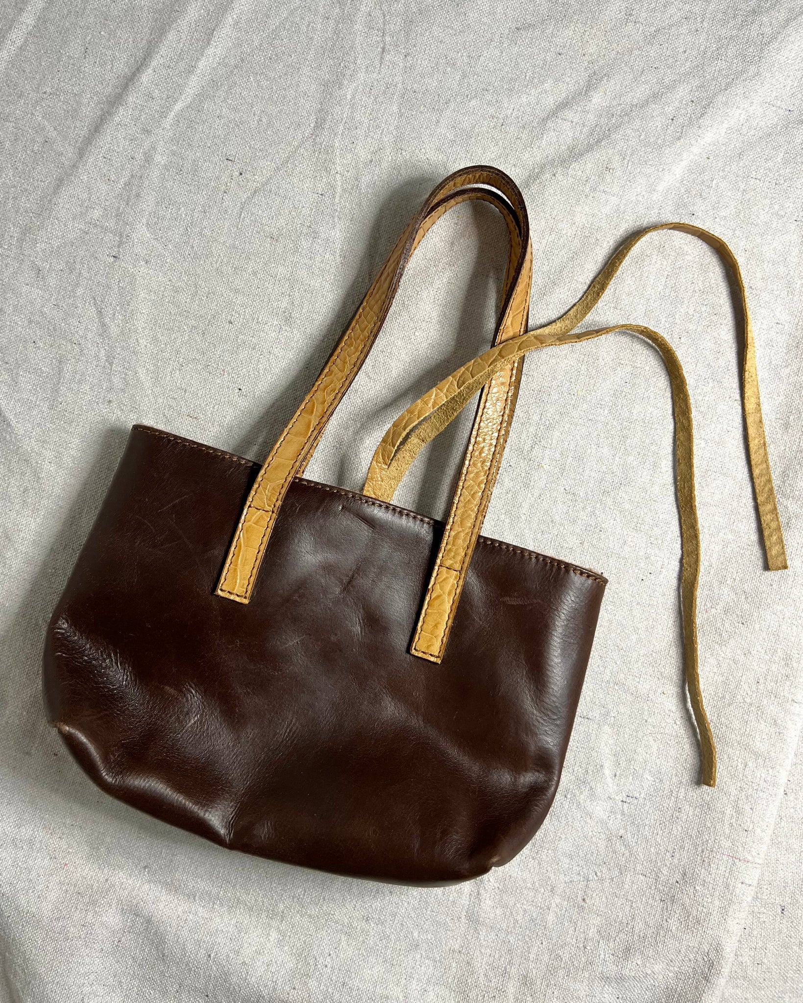 Italian Brown Leather Handbag