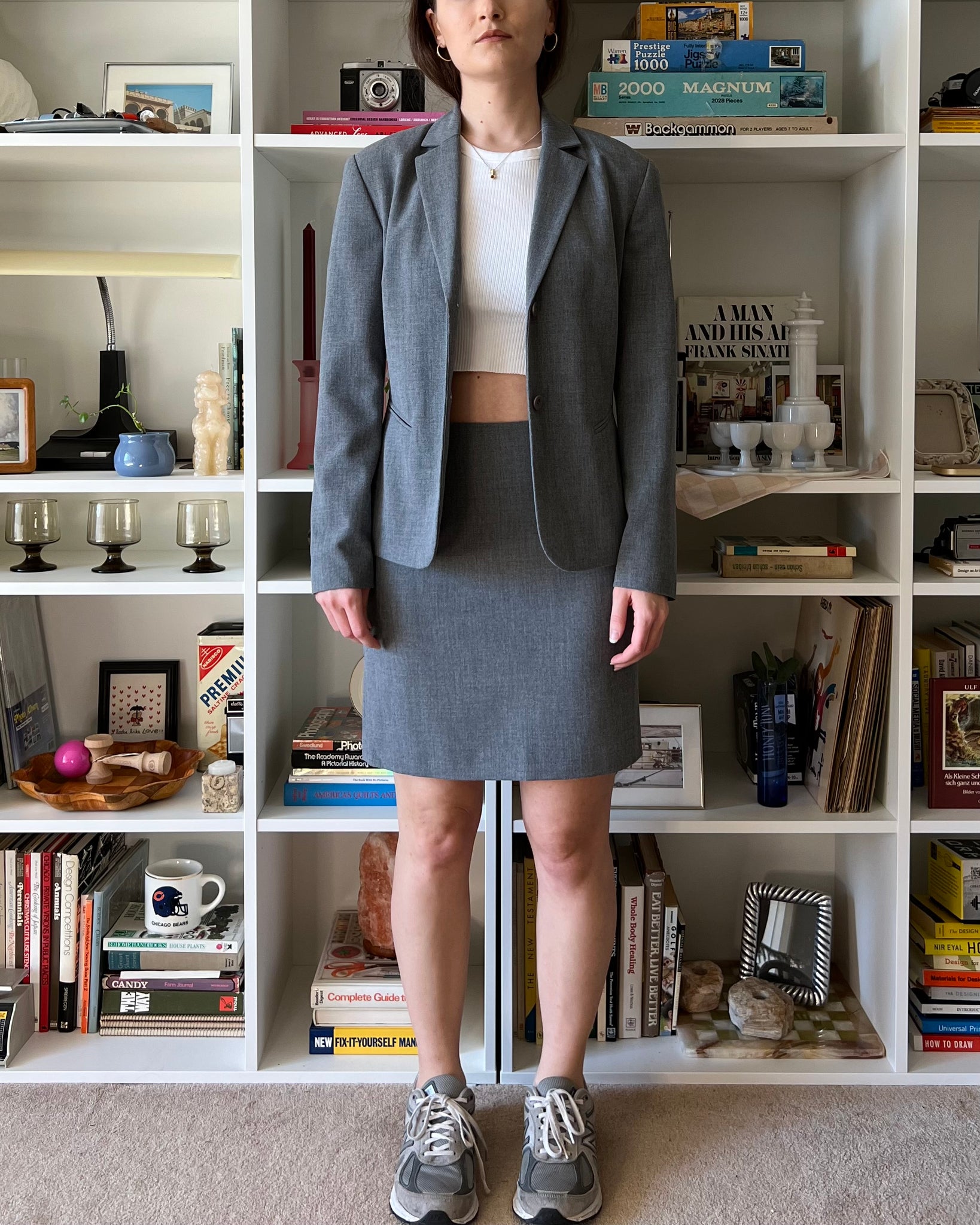 Y2k Limited Grey Skirt Suit (Fits XS/S)