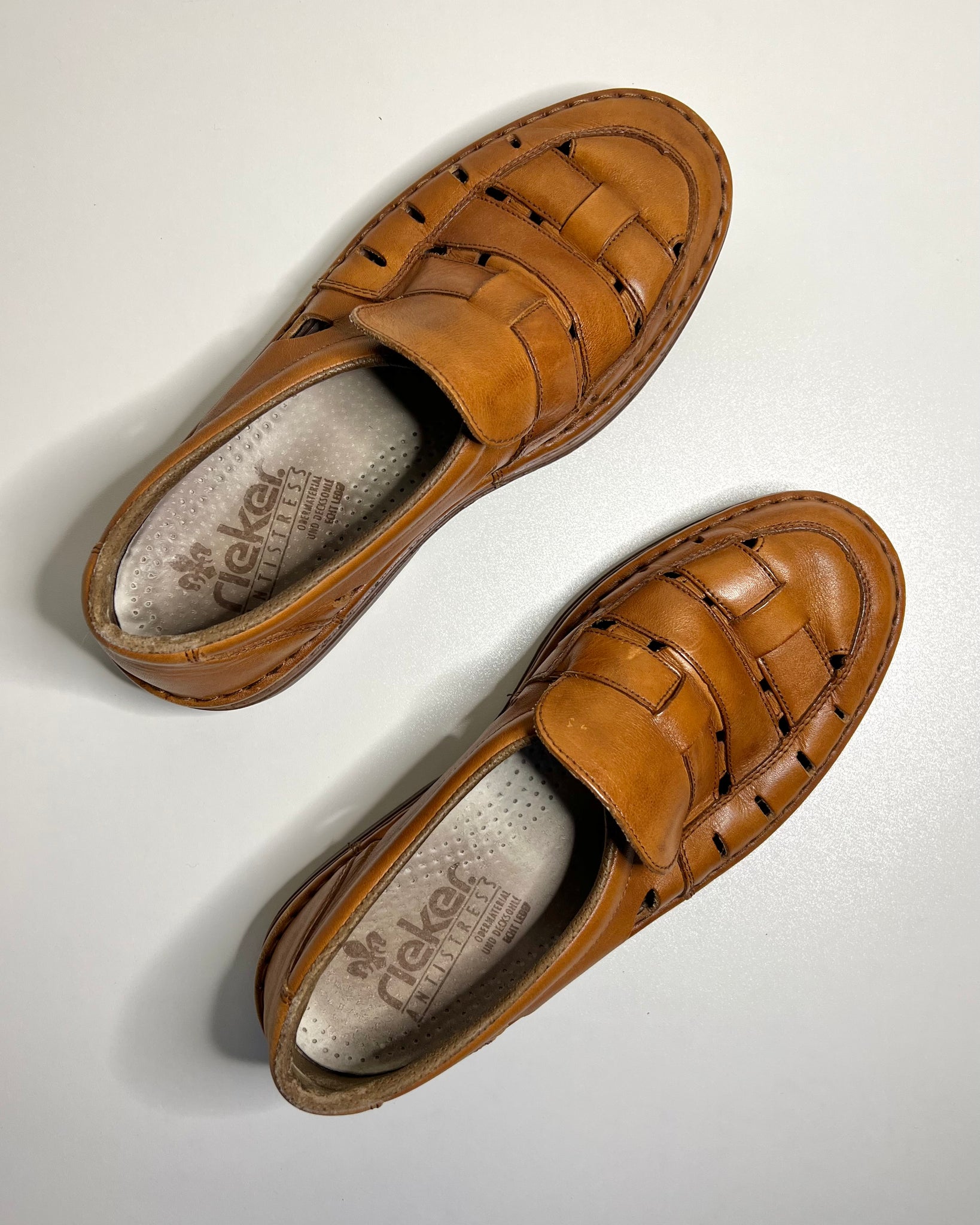 80s Leather Grandpa Sandals (Mens 5.5)