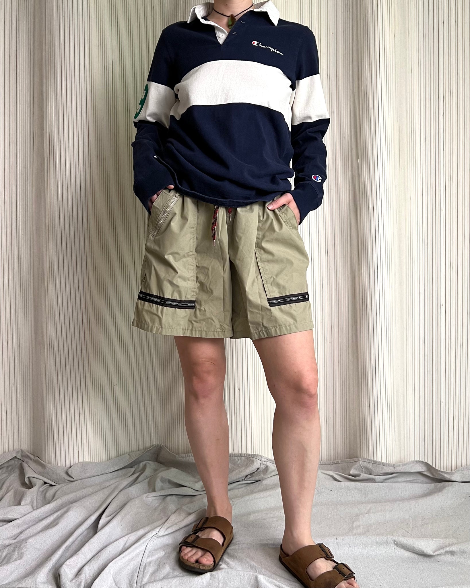 90s Speedo Khaki Sport Shorts (Mens L)