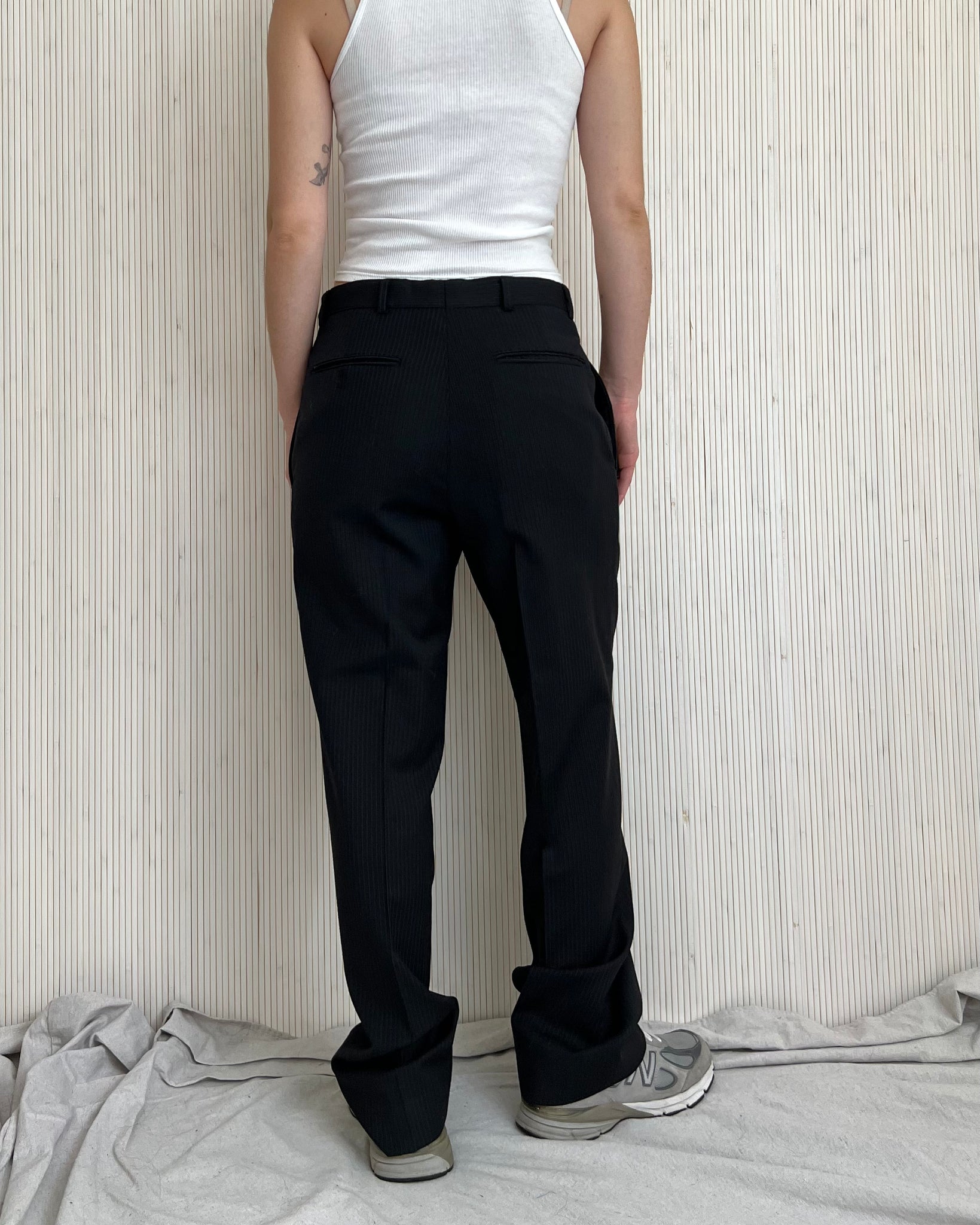 Y2k Pinstripe Wool Trouser (Mens 30”x 30”)