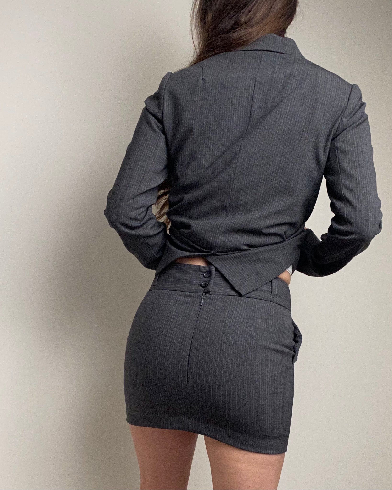 Pinstripe Skirt Suit (size 0)