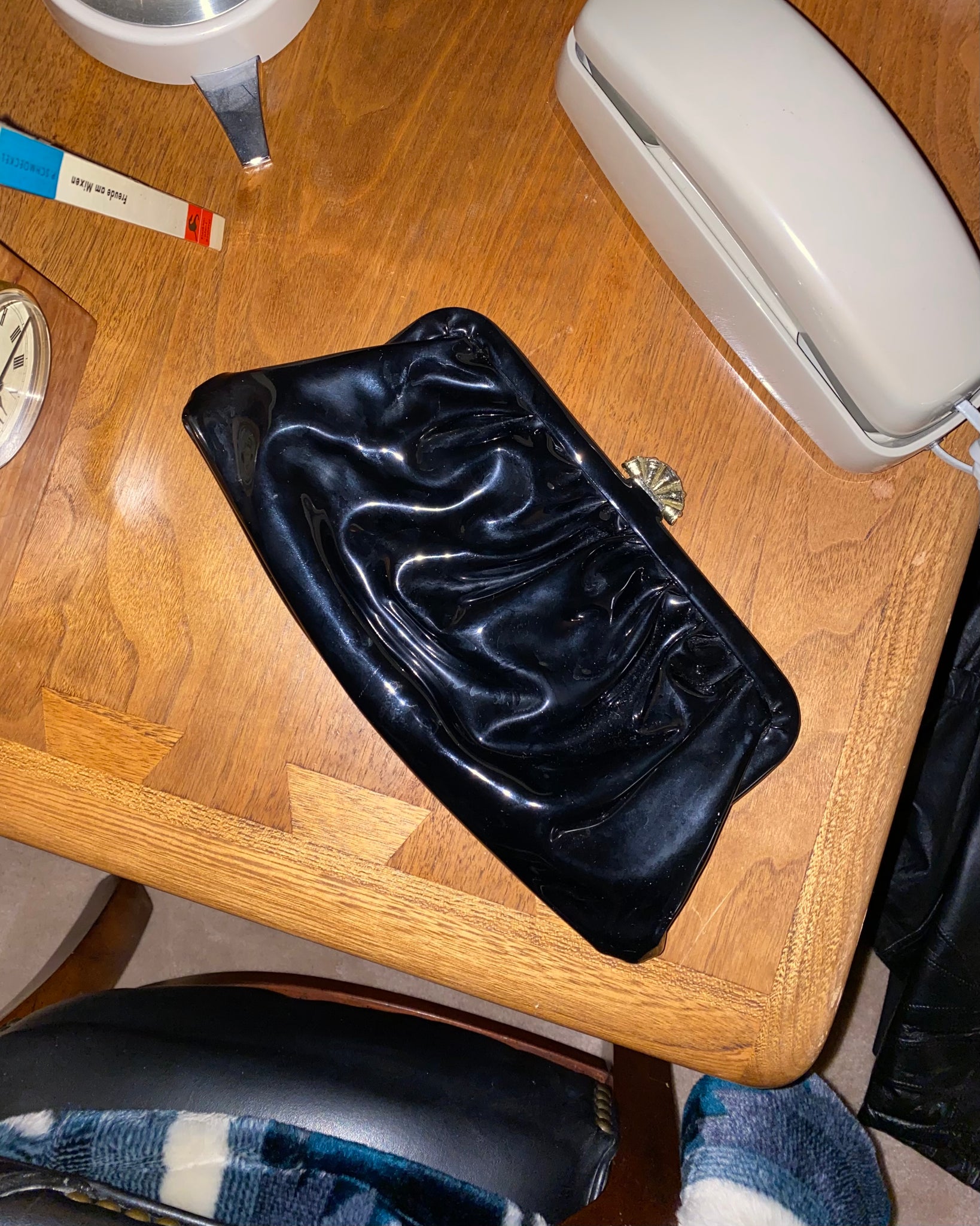 Black Patent Leather Clutch