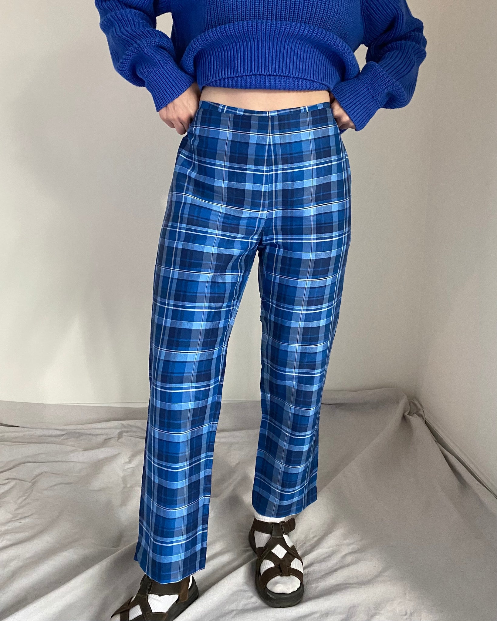 90s Ralph Lauren 100% SILK Trousers (Fits M)