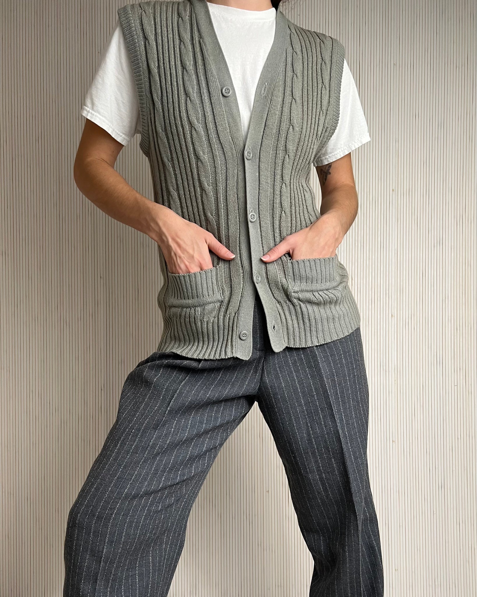 70's Cardigan Sweater Vest (Fits S/M)