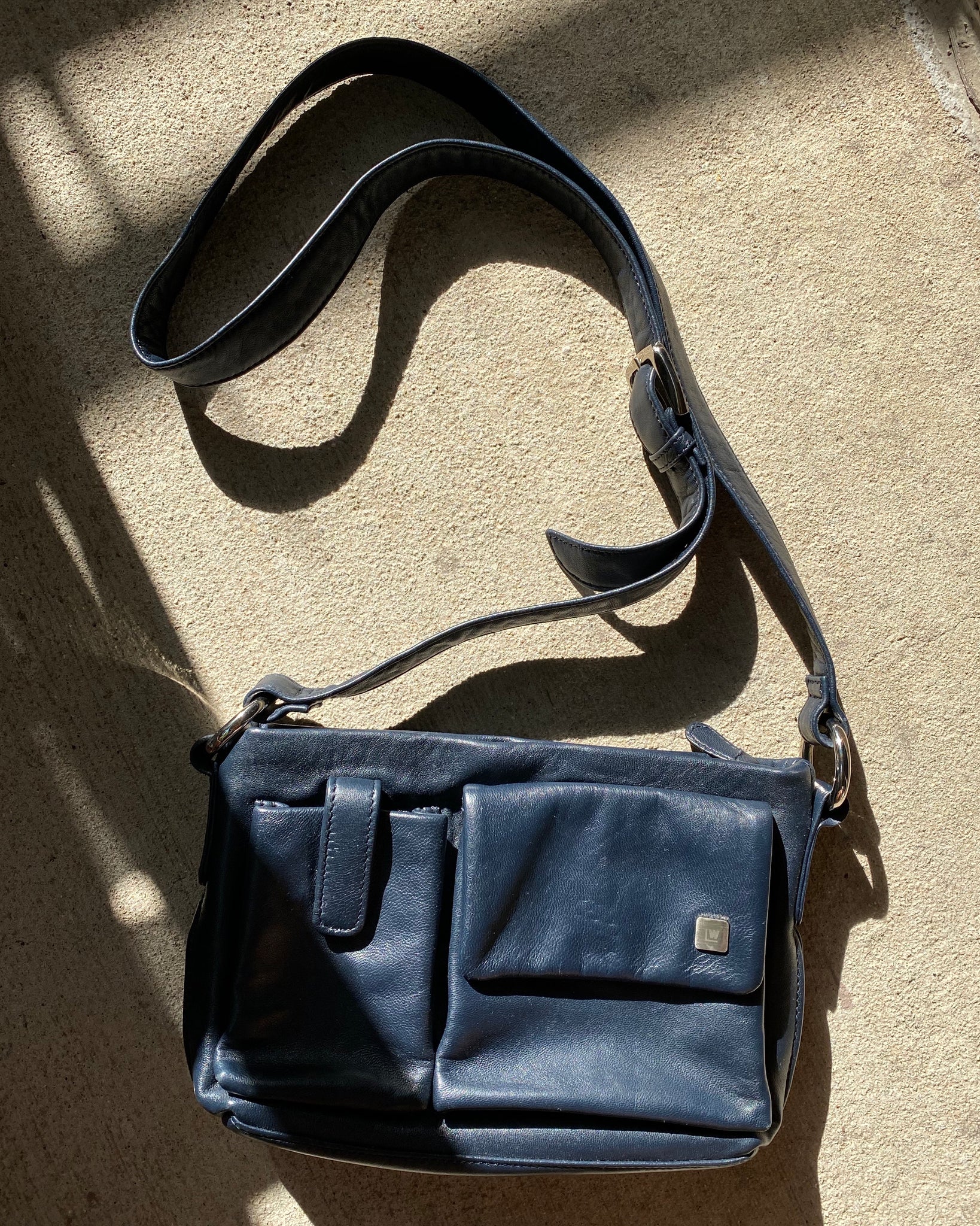 Blue Wilson’s Leather Messenger Bag