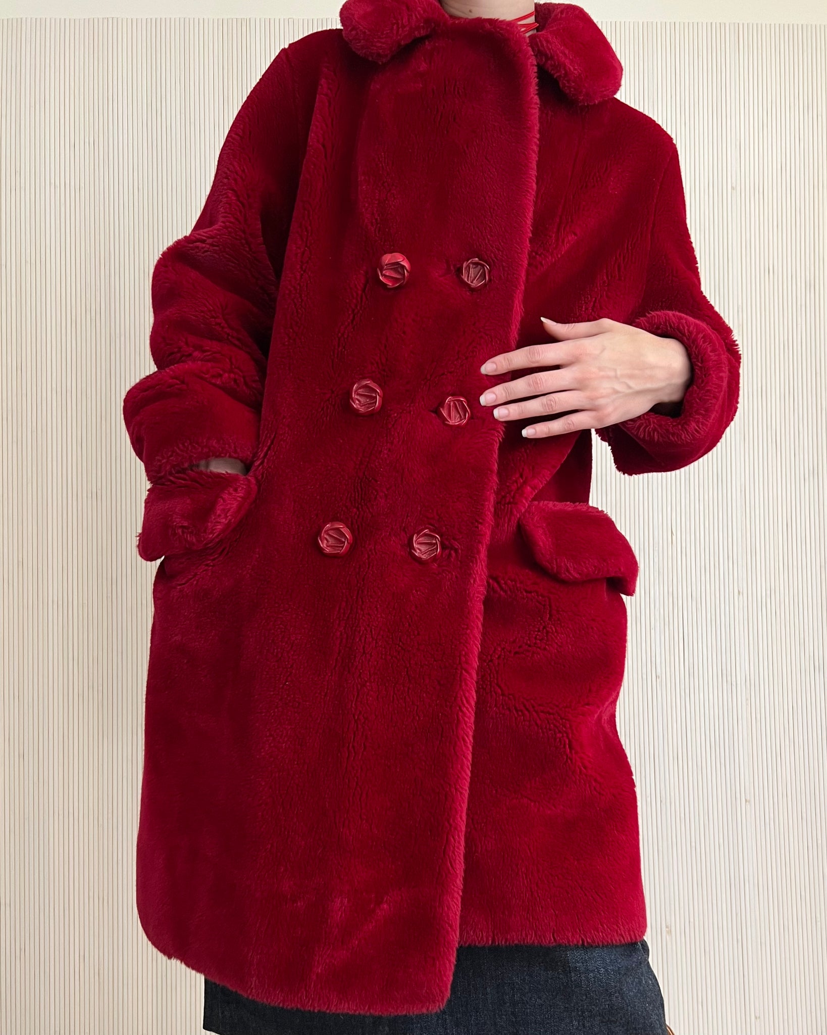 Mid Century Faux Fur Coat (Fits S/M)